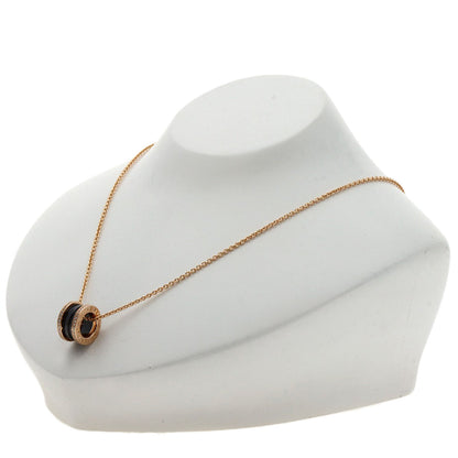 BVLGARI B.zero1 Black Ceramic Diamond Necklace K18 Pink Gold Ladies [Used]