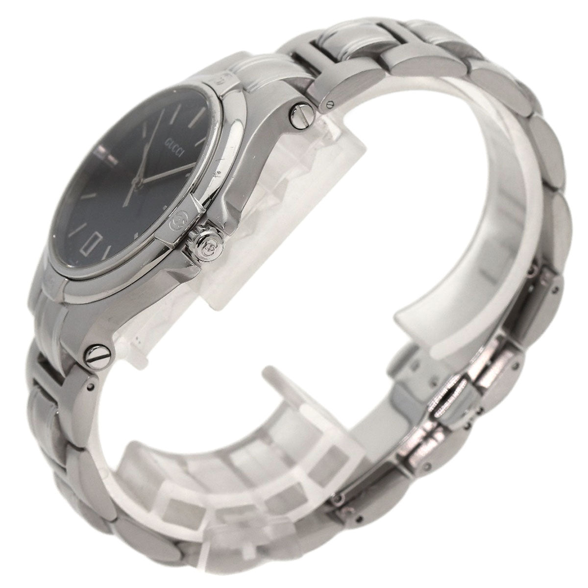 GUCCI Round face Watches Stainless Steel/Stainless Steel mens