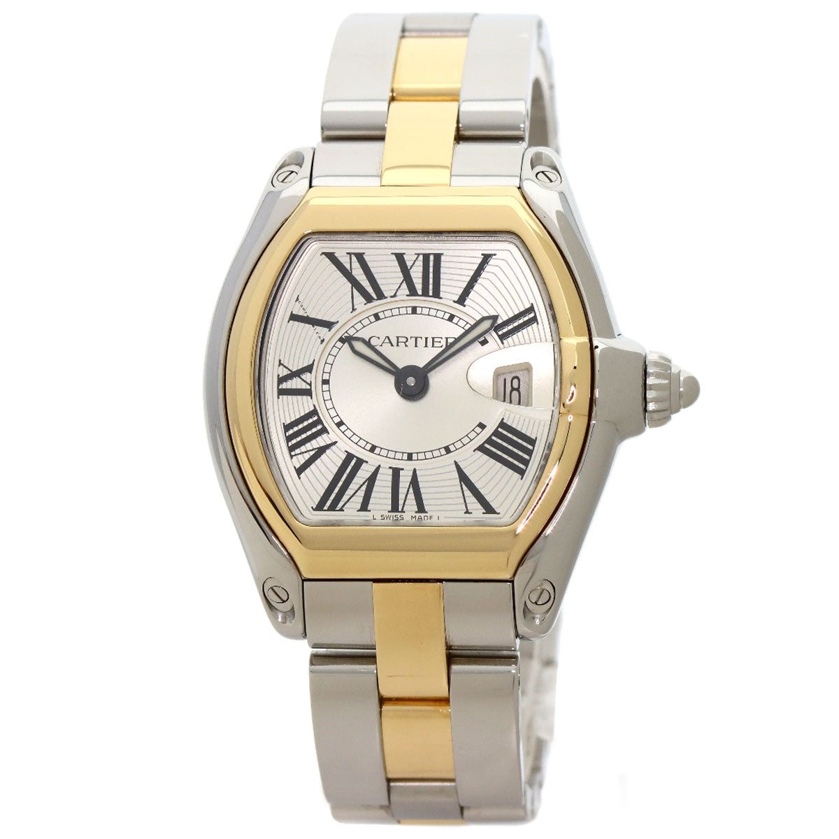 CARTIER Roadster SM Watches W62026Y4 Stainless Steel/SSxK18YG Ladies