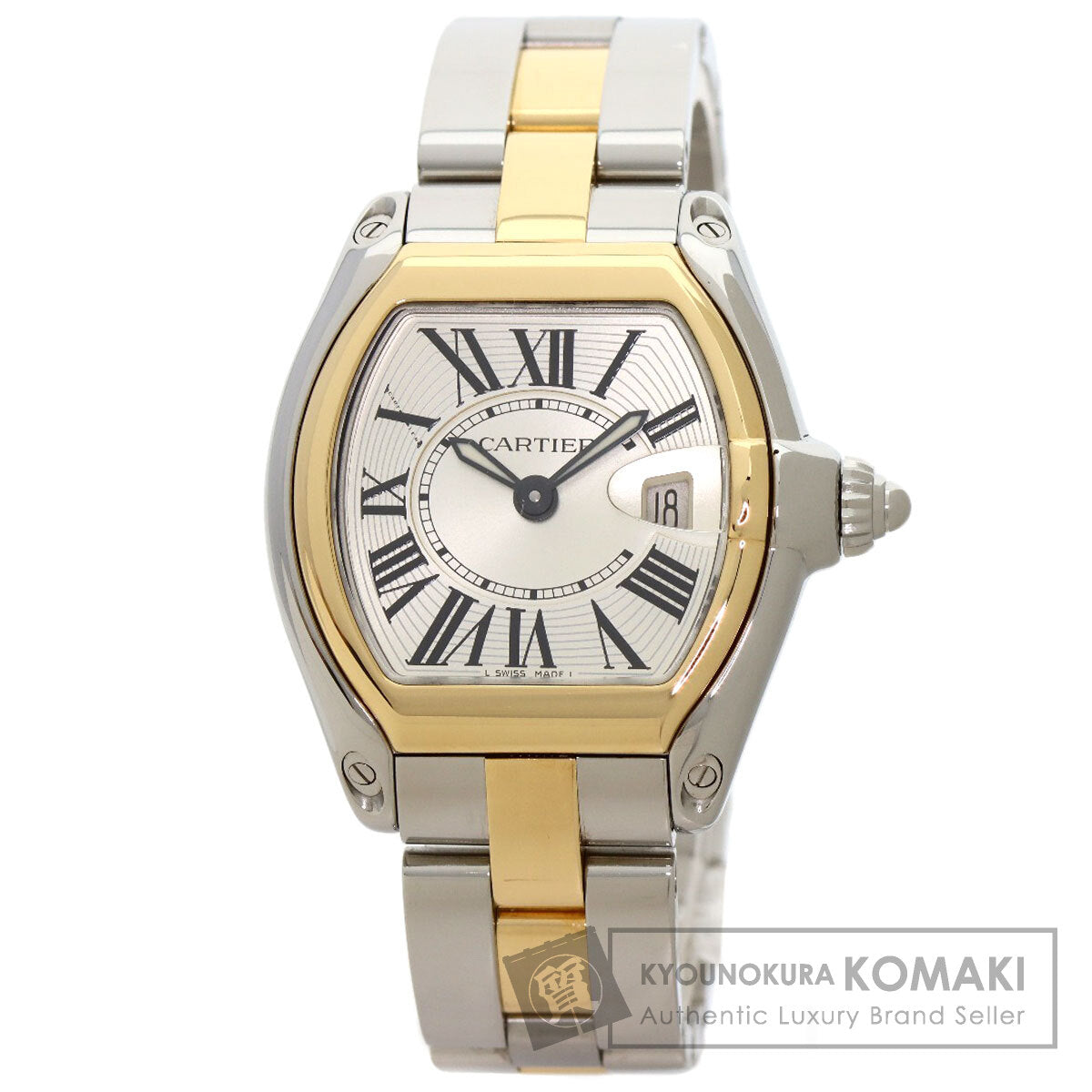 CARTIER Roadster SM Watches W62026Y4 Stainless Steel/SSxK18YG Ladies