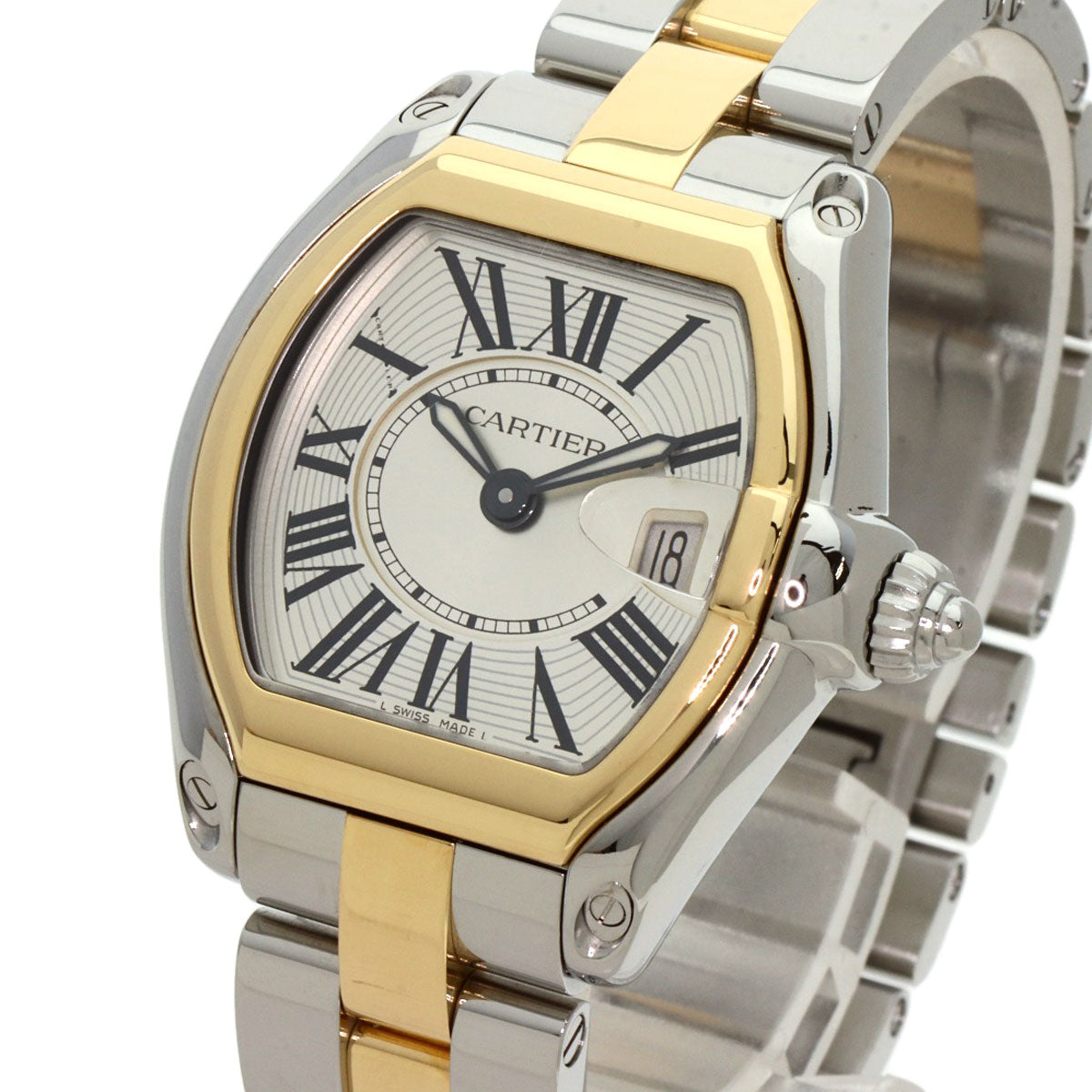 CARTIER Roadster SM Watches W62026Y4 Stainless Steel/SSxK18YG Ladies