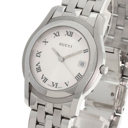 GUCCI Round face Watches 5500M Stainless Steel/Stainless Steel mens