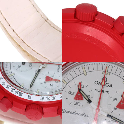 Swatch OMEGA MOONSWATCH MISSION TO MARS Watches SO33R100 Ceramic/Nylon mens