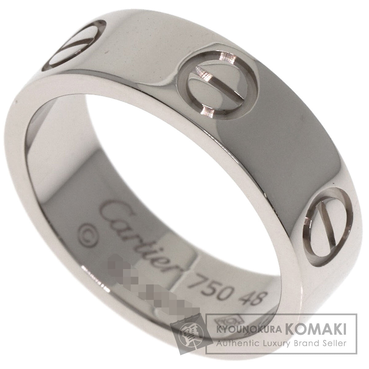 CARTIER love ring #48 Ring K18 White Gold Ladies [Used]