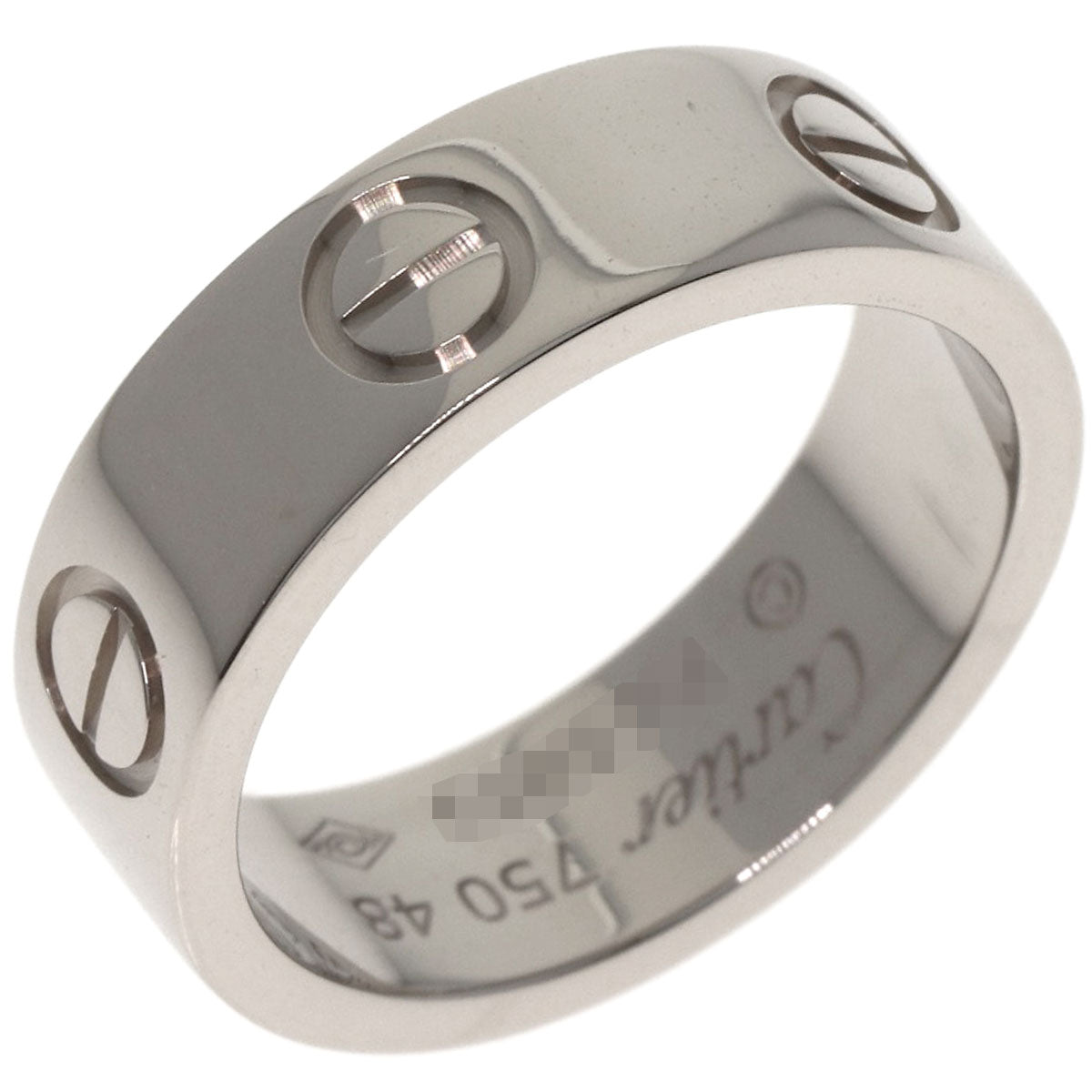 CARTIER love ring #48 Ring K18 White Gold Ladies [Used]