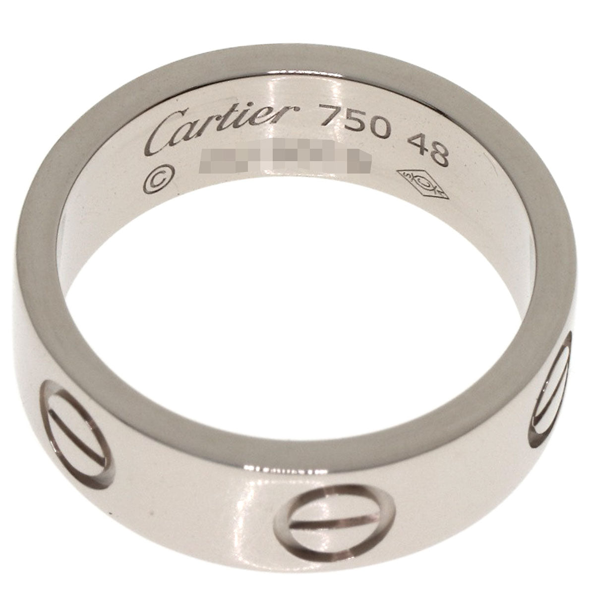 CARTIER love ring #48 Ring K18 White Gold Ladies [Used]