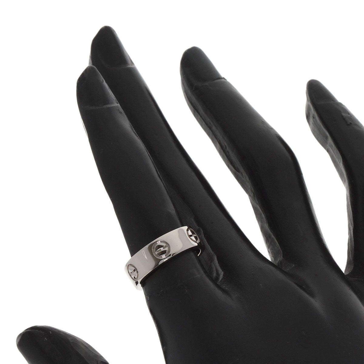 CARTIER love ring #48 Ring K18 White Gold Ladies [Used]