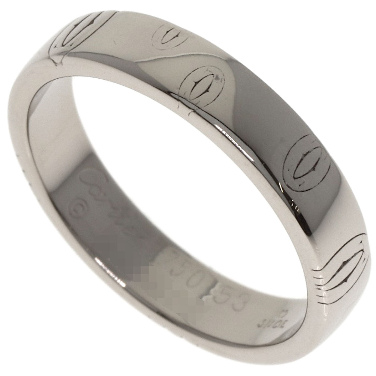 CARTIER Happy birthday # 53 Ring K18 White Gold Ladies [Used]