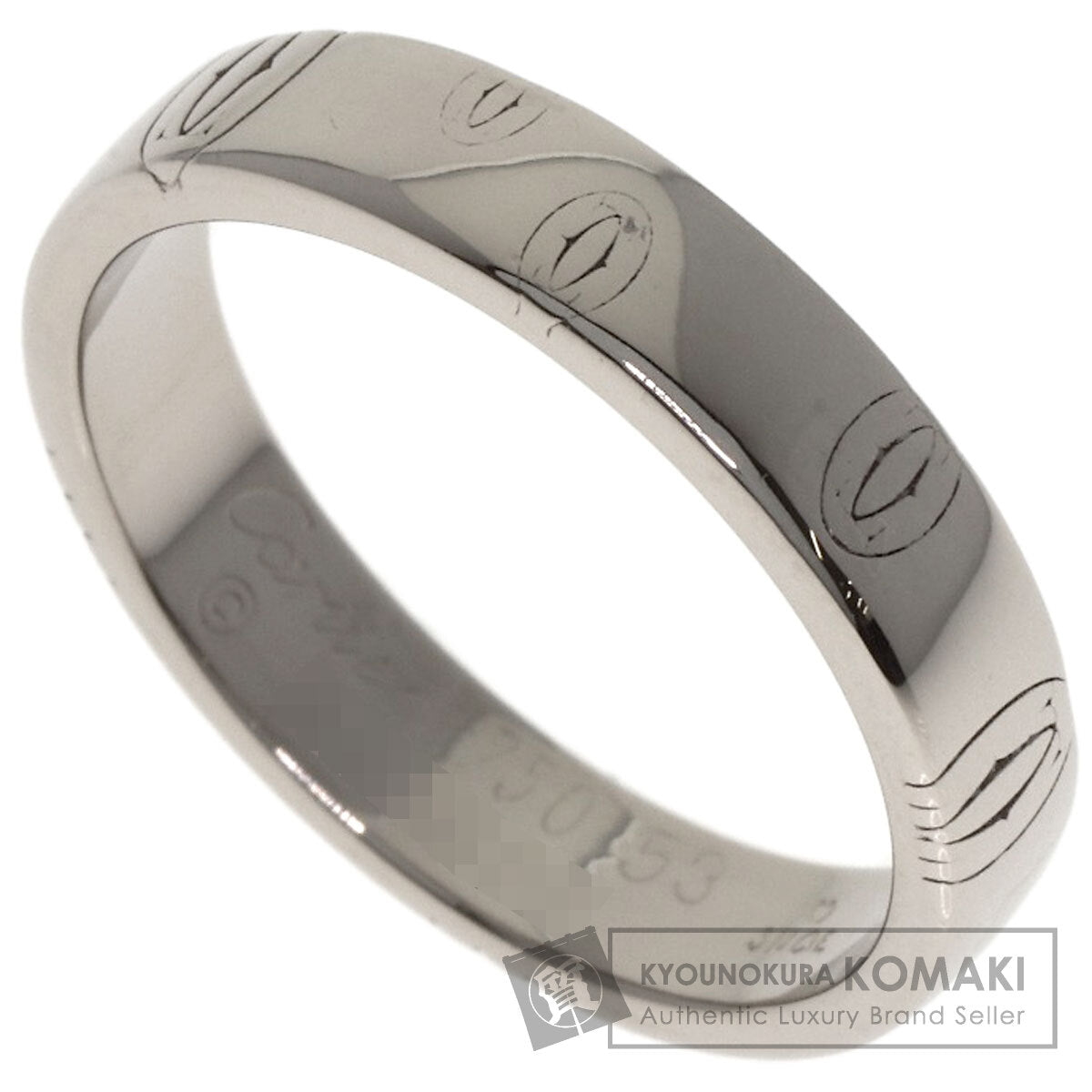 CARTIER Happy birthday # 53 Ring K18 White Gold Ladies [Used]