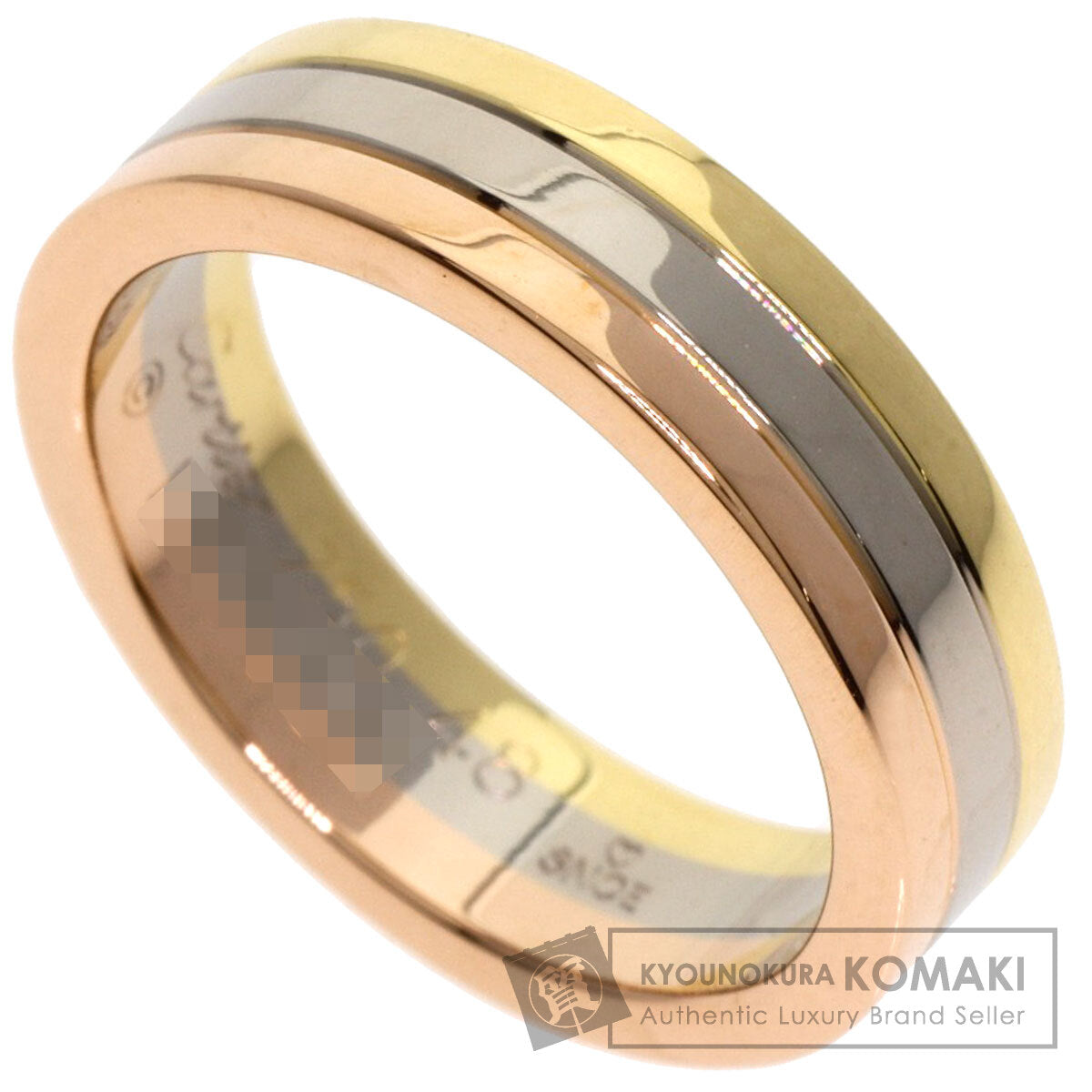 CARTIER Three Color #48 Ring K18 Yellow Gold K18 White GoldLadies [Used]