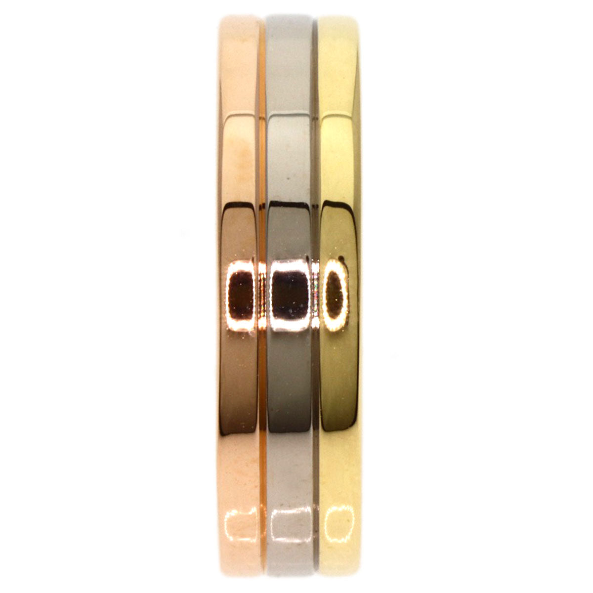 CARTIER Three Color #48 Ring K18 Yellow Gold K18 White GoldLadies [Used]