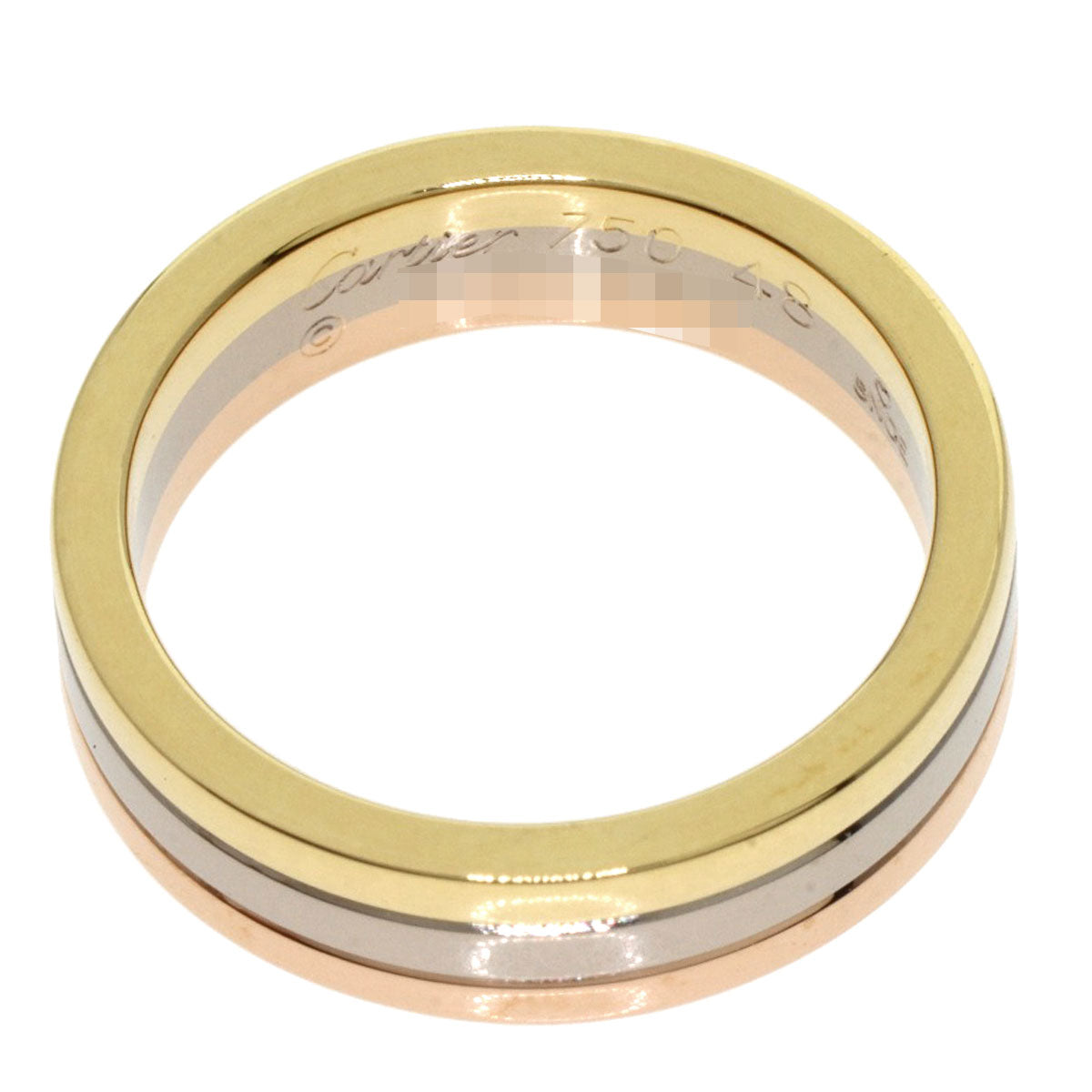 CARTIER Three Color #48 Ring K18 Yellow Gold K18 White GoldLadies [Used]