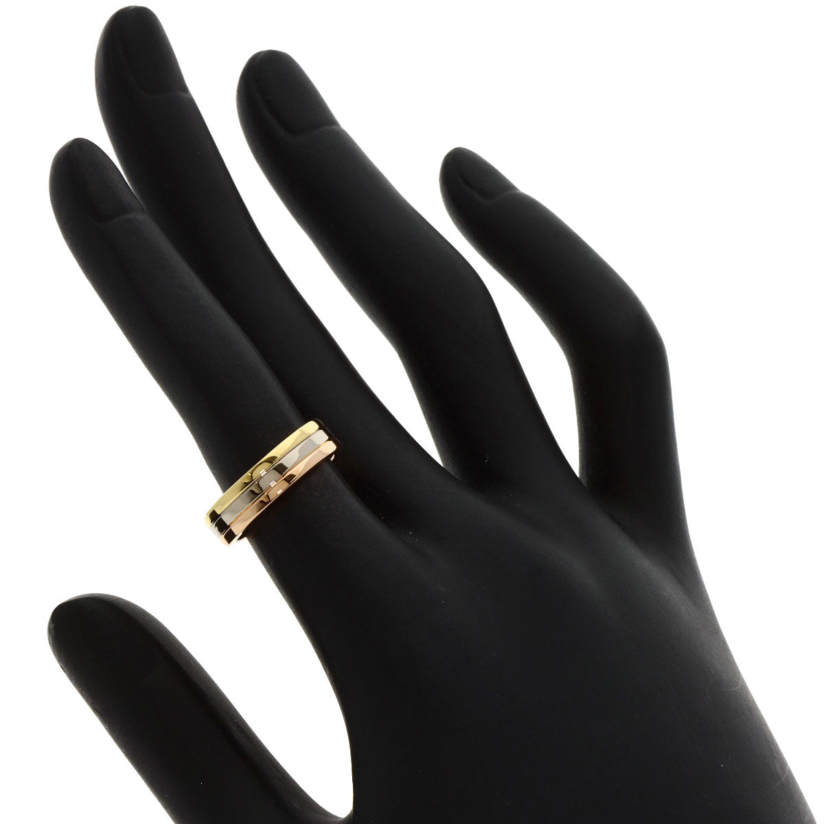 CARTIER Three Color #48 Ring K18 Yellow Gold K18 White GoldLadies [Used]