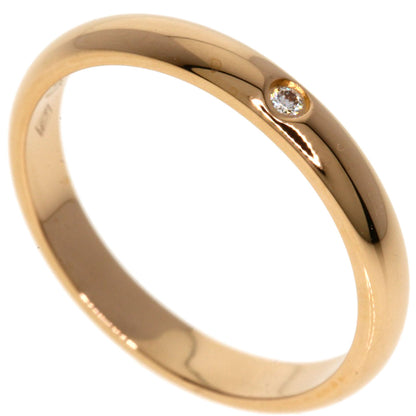 CARTIER Classic Wedding 1P Diamond #47 Ring K18 Pink Gold Ladies [Used]
