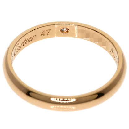 CARTIER Classic Wedding 1P Diamond #47 Ring K18 Pink Gold Ladies [Used]