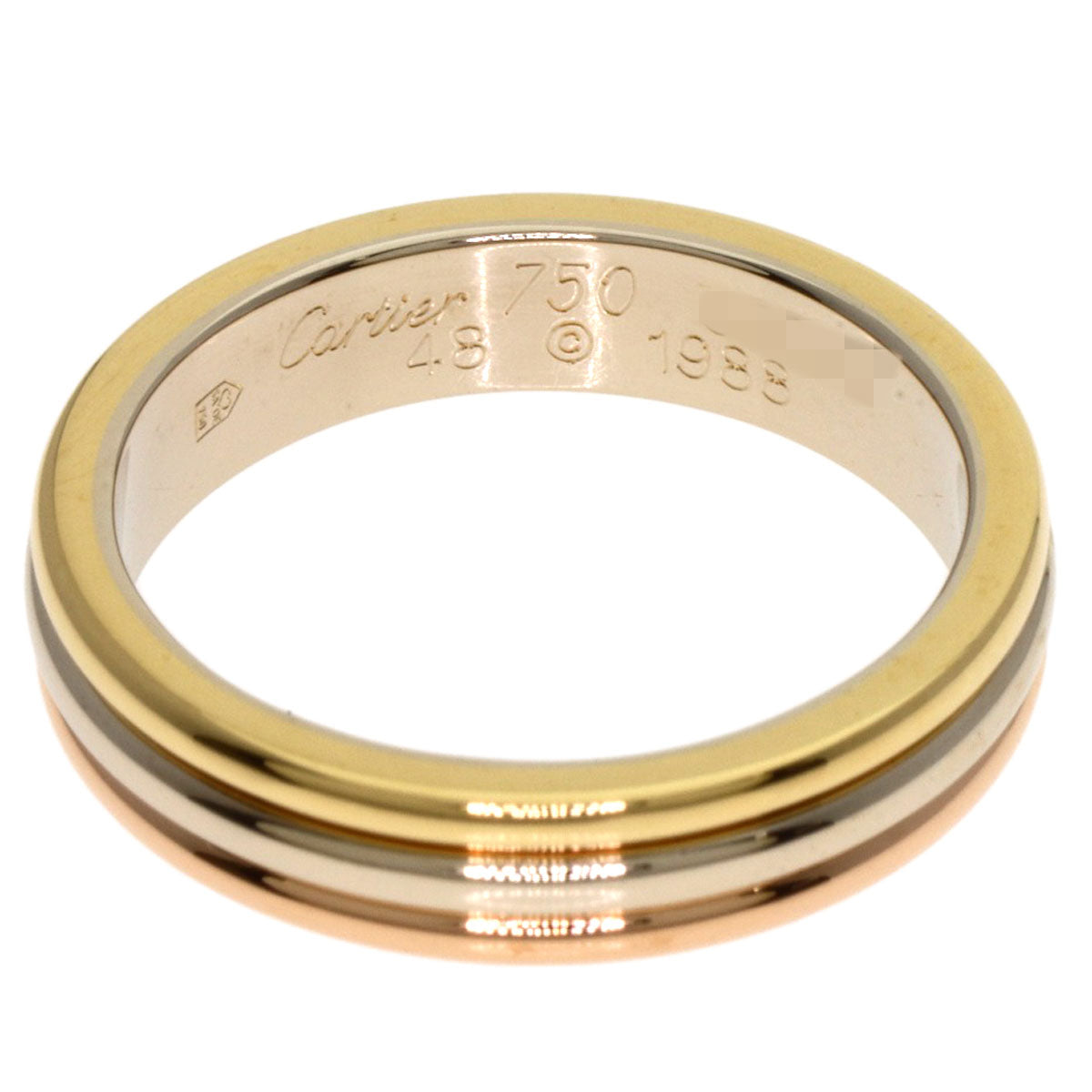 CARTIER Three colors # 48 Ring K18 Yellow Gold K18 White GoldLadies [Used]