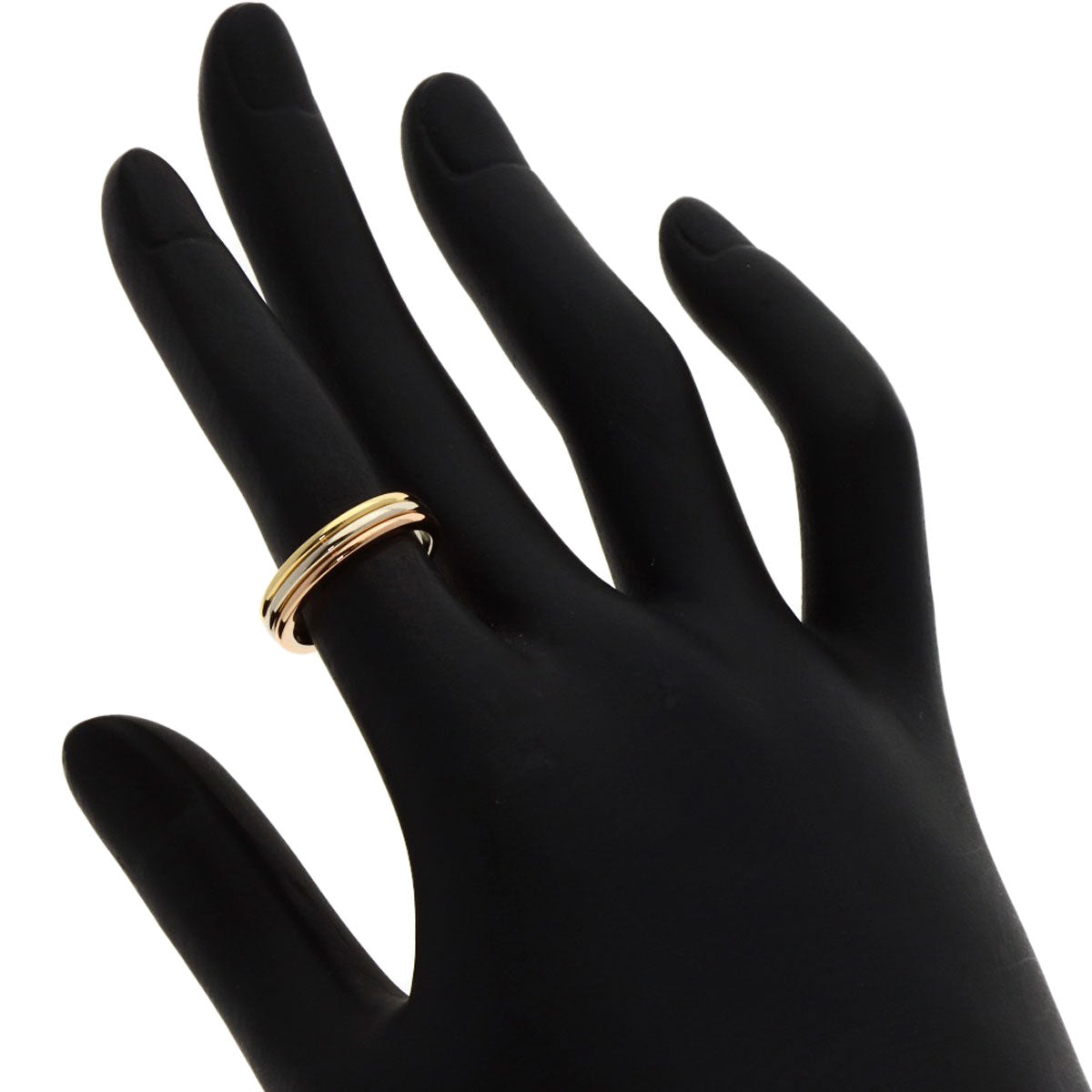 CARTIER Three colors # 48 Ring K18 Yellow Gold K18 White GoldLadies [Used]