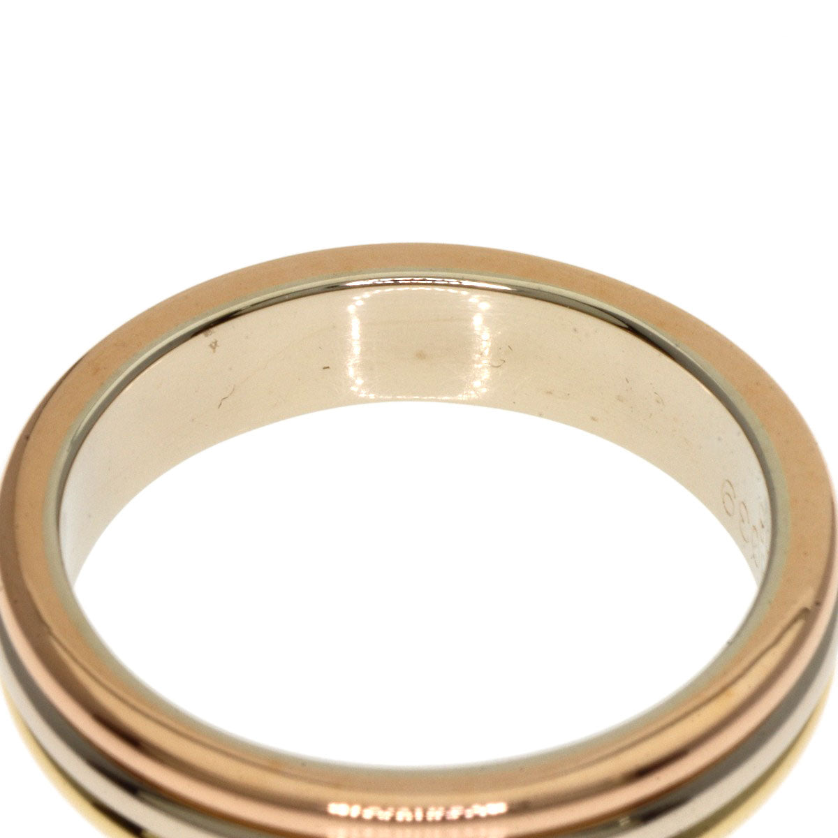 CARTIER Three colors # 48 Ring K18 Yellow Gold K18 White GoldLadies [Used]