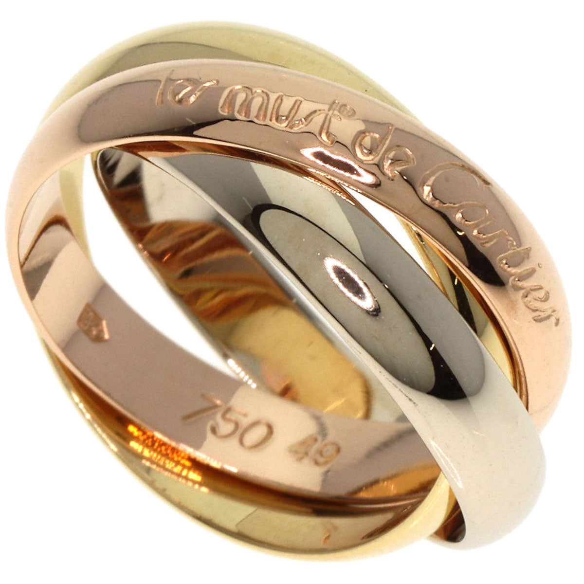 CARTIER Trinity #49 Ring K18 Yellow Gold K18 White GoldLadies [Used]