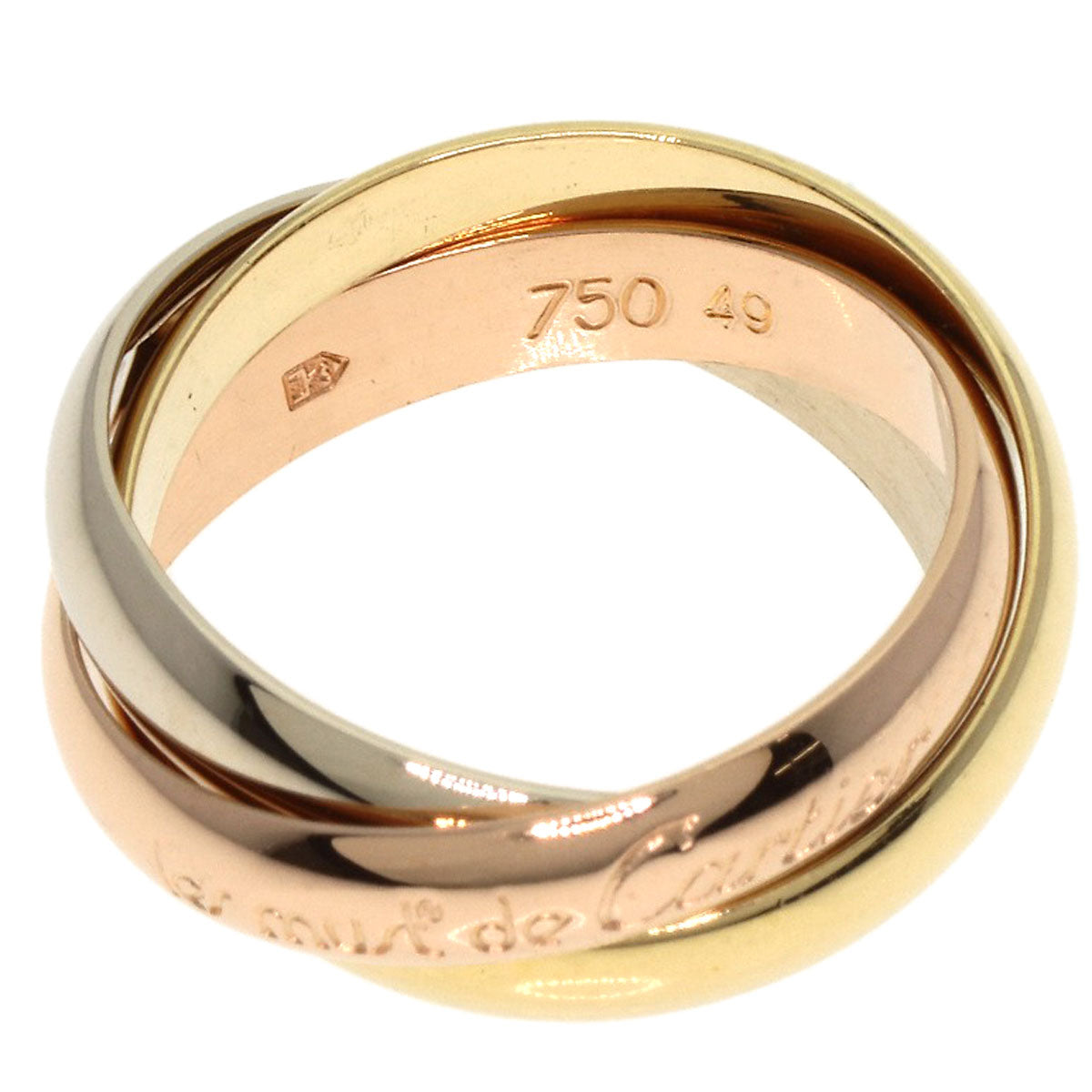 CARTIER Trinity #49 Ring K18 Yellow Gold K18 White GoldLadies [Used]