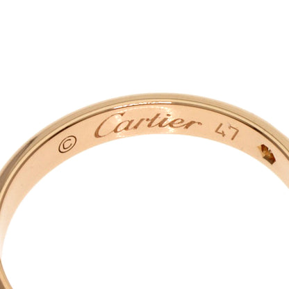 CARTIER Classic Wedding 1P Diamond #47 Ring K18 Pink Gold Ladies [Used]