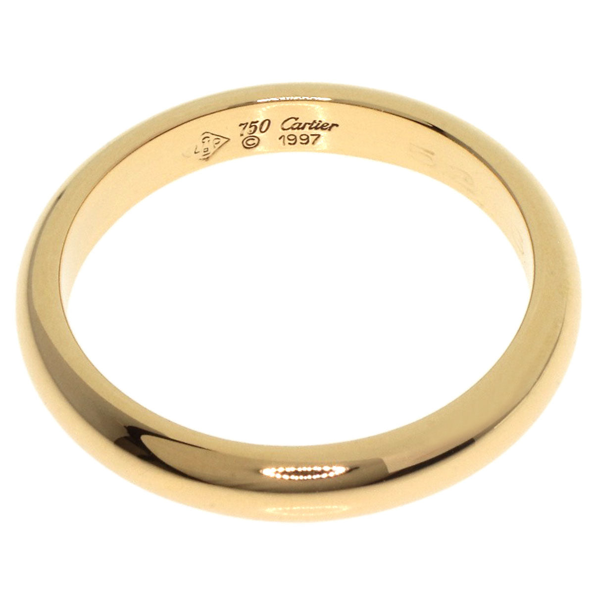 CARTIER Classic Wedding #52 Ring K18 Yellow Gold Ladies [Used]