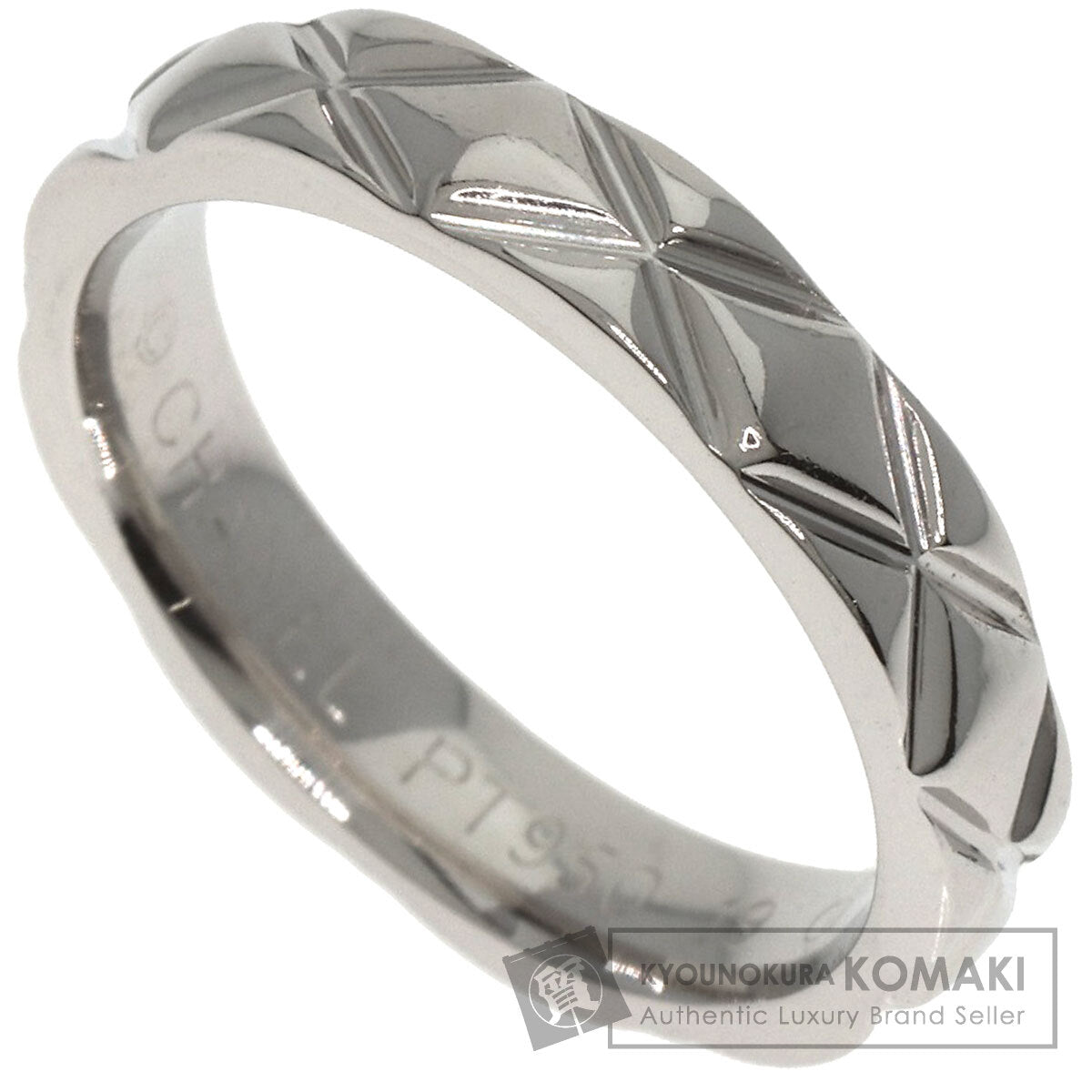 CHANEL Matelasse Medium #47 Ring Platinum PT950 Ladies [Used]