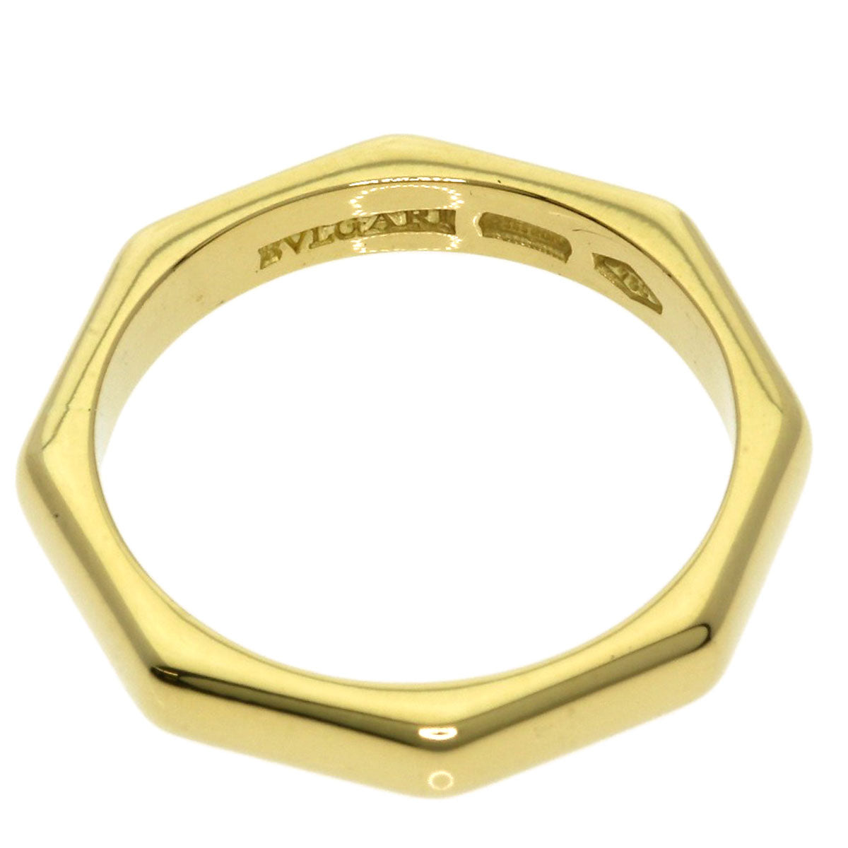 BVLGARI   Octagonal Ring  K18 Yellow Gold Ladies [Used]