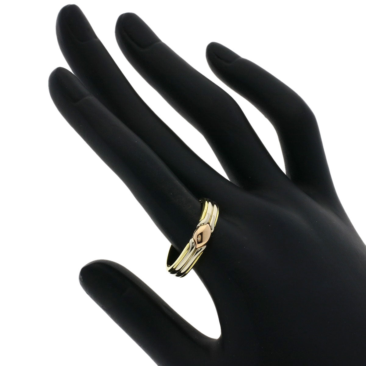 BVLGARI Certaura Ring K18 Yellow Gold 18K Pink Goldmens [Used]