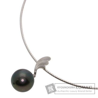 MIKIMOTO Black Butterfly Pearl Pearl Necklace K18 White Gold Ladies [Used]