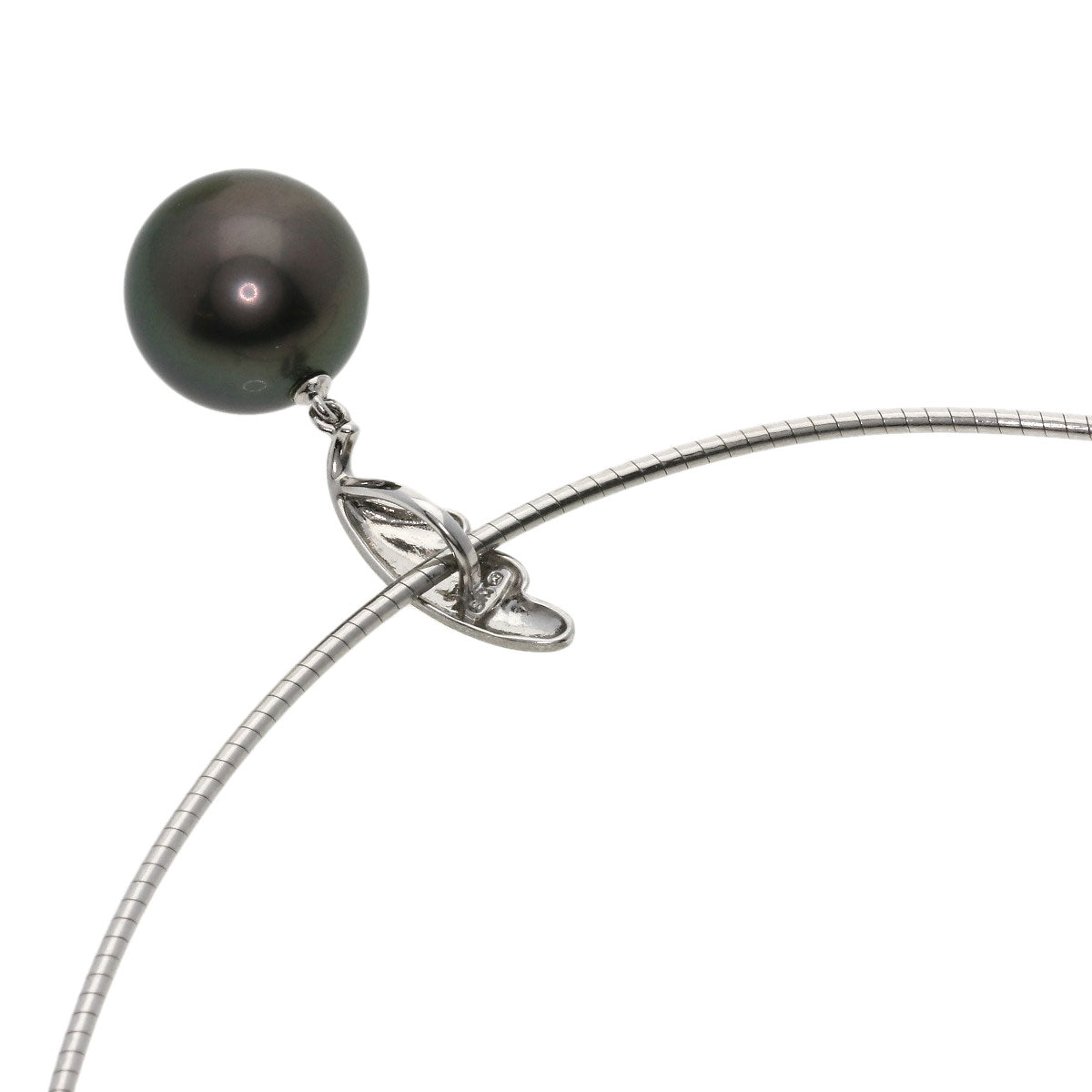 MIKIMOTO Black Butterfly Pearl Pearl Necklace K18 White Gold Ladies [Used]