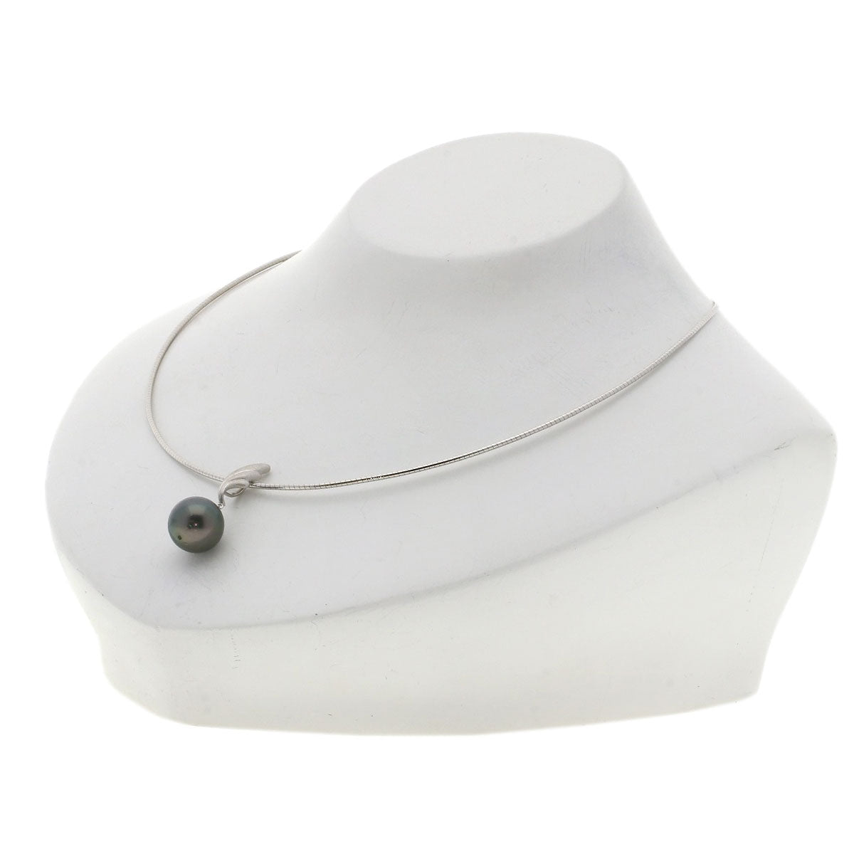 MIKIMOTO Black Butterfly Pearl Pearl Necklace K18 White Gold Ladies [Used]