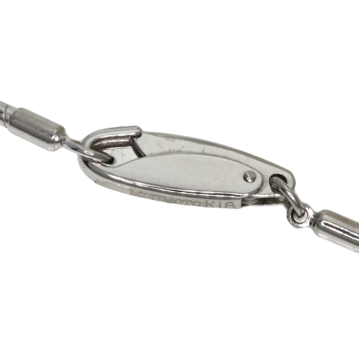 MIKIMOTO Black Butterfly Pearl Pearl Necklace K18 White Gold Ladies [Used]