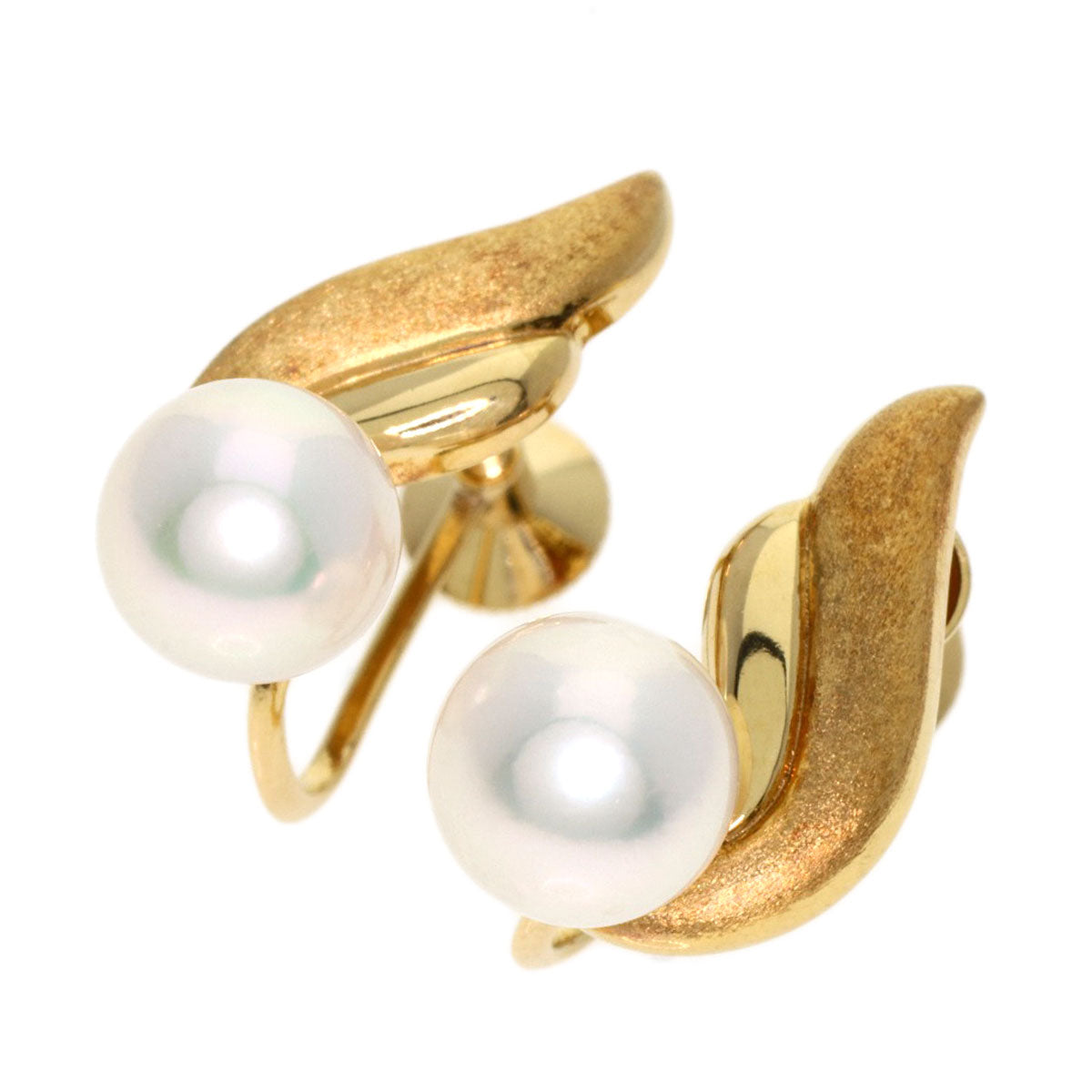 MIKIMOTO Pearl Pearl Earring K18 Yellow Gold Ladies [Used]