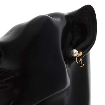 MIKIMOTO Pearl Pearl Earring K18 Yellow Gold Ladies [Used]