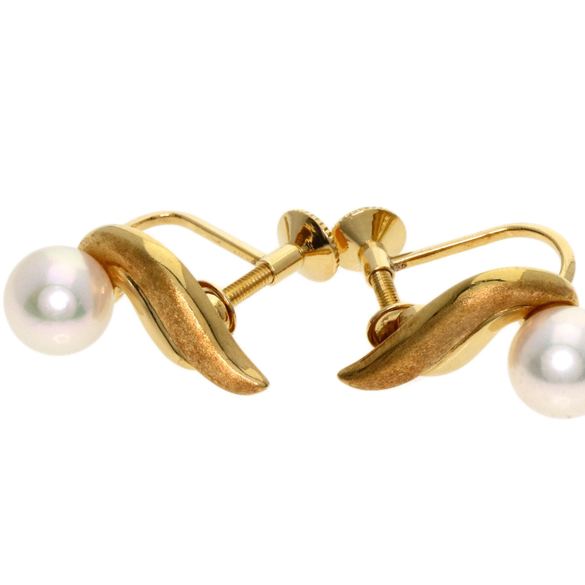 MIKIMOTO Pearl Pearl Earring K18 Yellow Gold Ladies [Used]