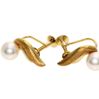 MIKIMOTO Pearl Pearl Earring K18 Yellow Gold Ladies [Used]
