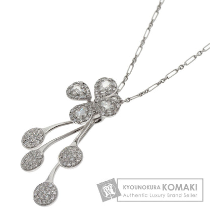 Diamond Necklace K18 White Gold 5.7g　Ladies