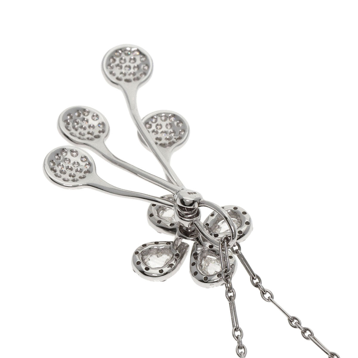 Diamond Necklace K18 White Gold 5.7g　Ladies