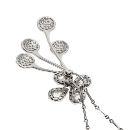 Diamond Necklace K18 White Gold 5.7g　Ladies