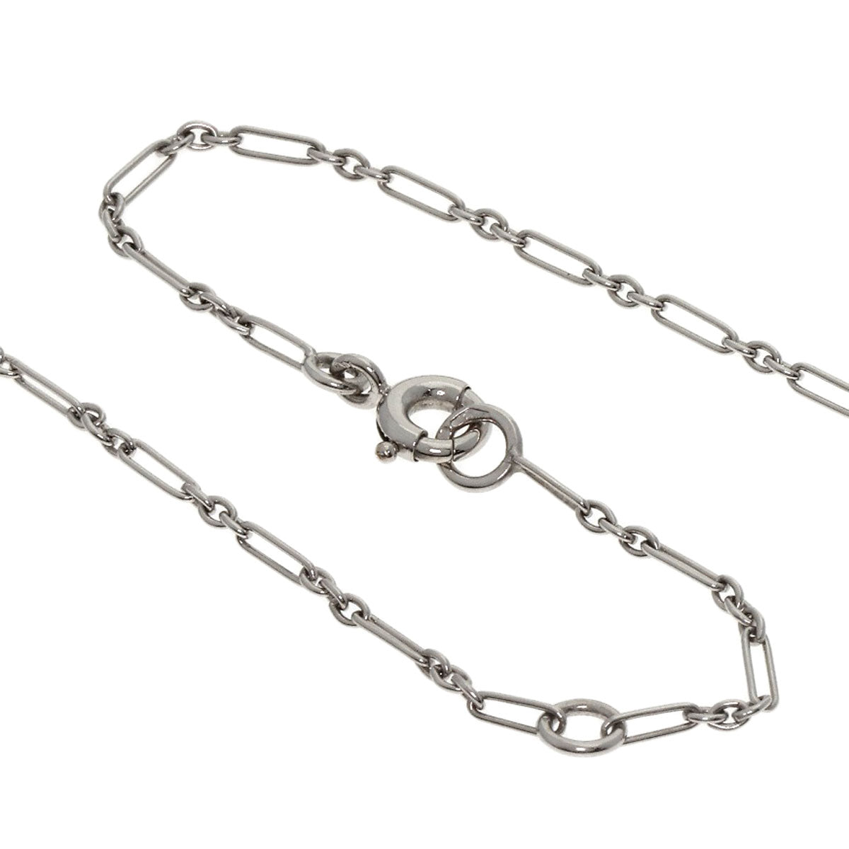 Diamond Necklace K18 White Gold 5.7g　Ladies