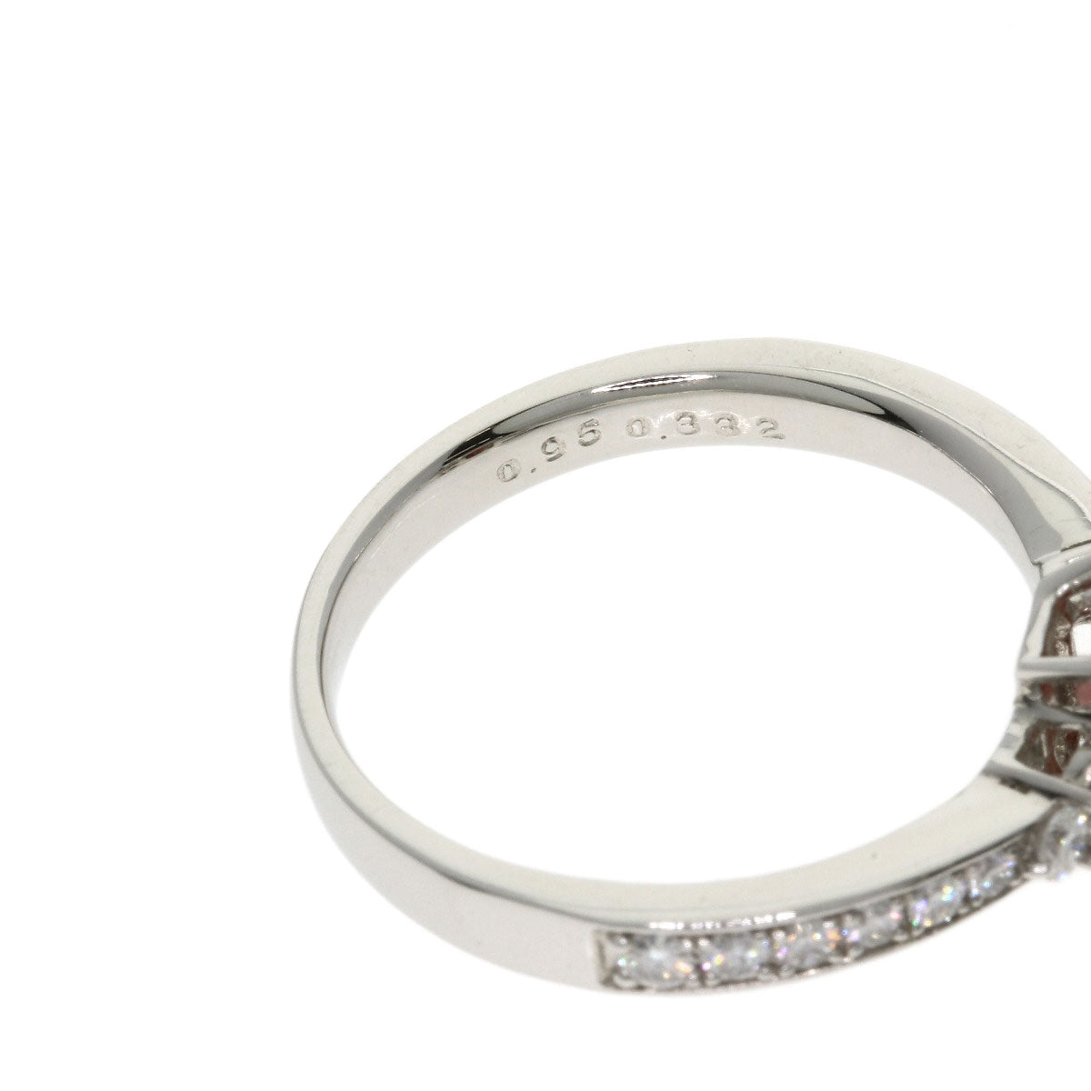 0.95ct Sunstone Diamond Ring Platinum PT950 4.6g　Ladies