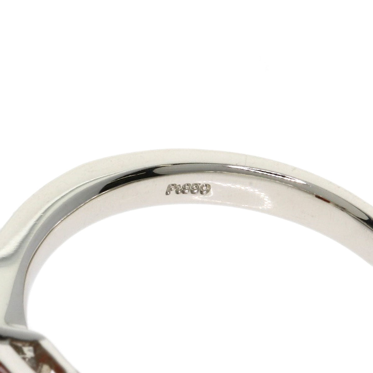 0.95ct Sunstone Diamond Ring Platinum PT950 4.6g　Ladies