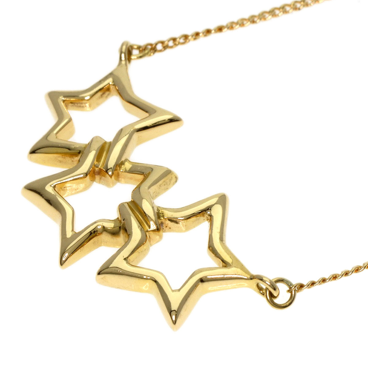 TIFFANY&Co. Triple star Necklace K18 Yellow Gold Ladies [Used]