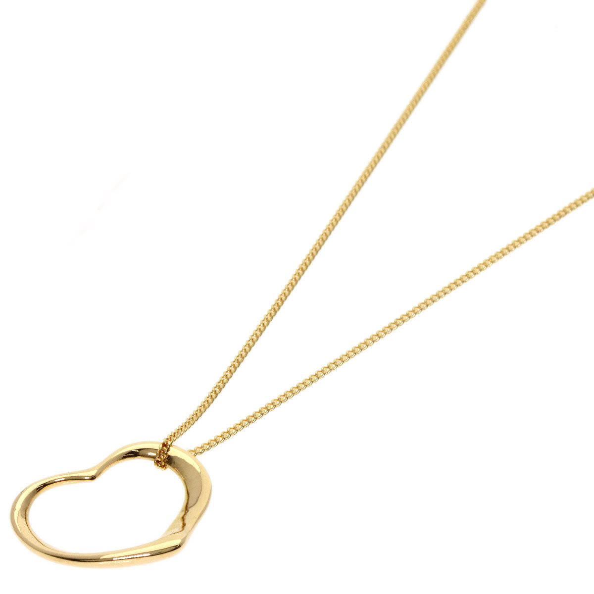 TIFFANY&Co.   Open heart Necklace  K18 Yellow Gold Ladies [Used]