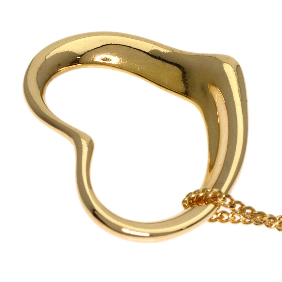 TIFFANY&Co.   Open heart Necklace  K18 Yellow Gold Ladies [Used]