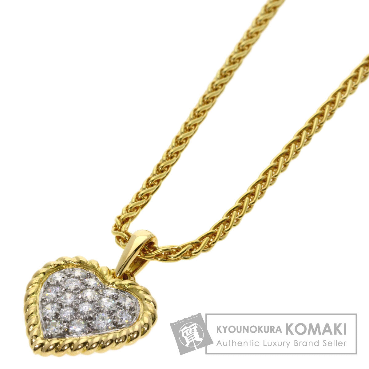 Van Cleef & Arpels Heart Diamond Necklace K18 Yellow Gold Ladies [Used]