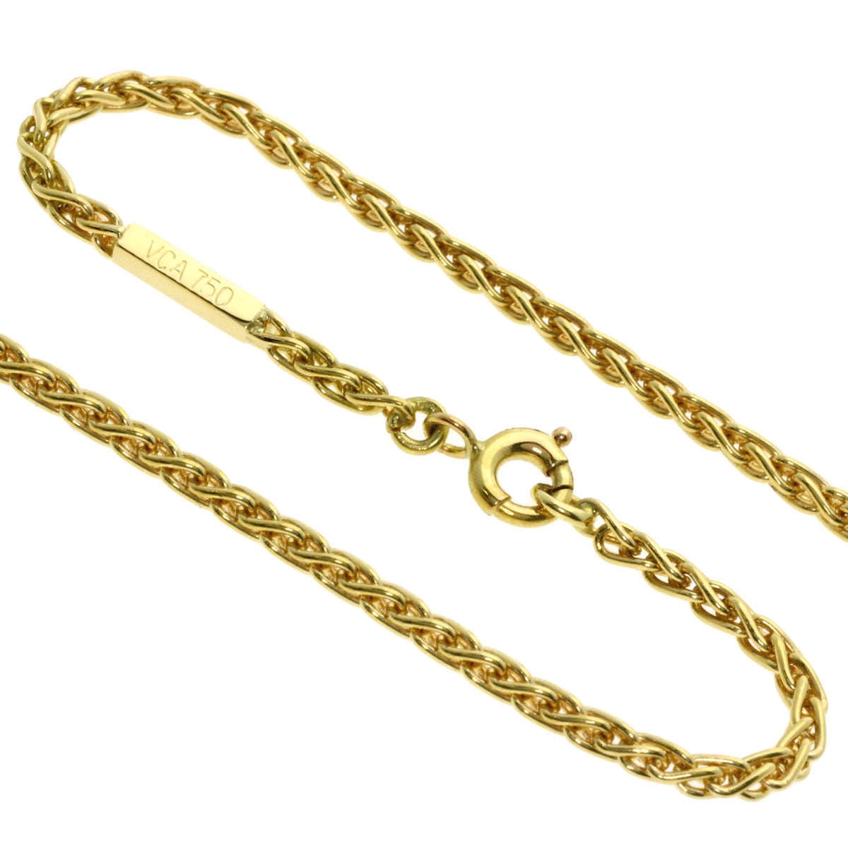 Van Cleef & Arpels Heart Diamond Necklace K18 Yellow Gold Ladies [Used]