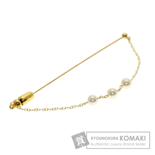 MIKIMOTO Akoya Pearl Pin Brooch Brooch K18 Yellow Gold Ladies [Used]