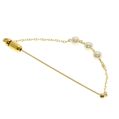 MIKIMOTO Akoya Pearl Pin Brooch Brooch K18 Yellow Gold Ladies [Used]